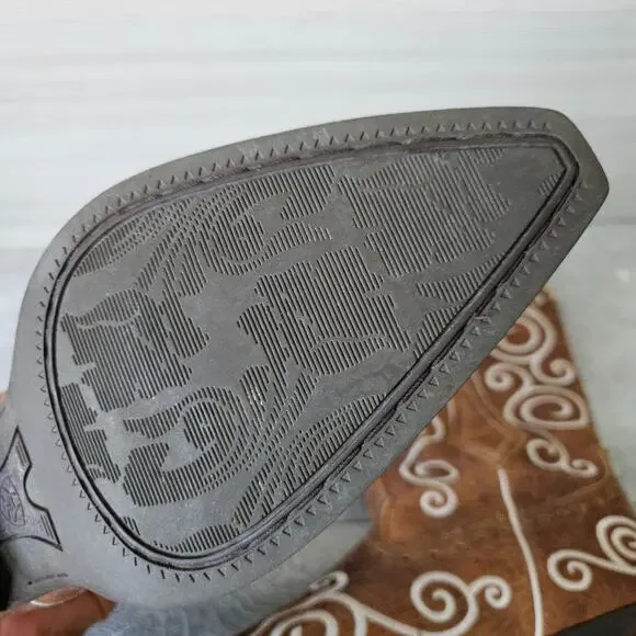 Ariat Shelleen Womens Western Leather Boots White Swirl Embroidery Size 7.5 - Picture 14 of 15